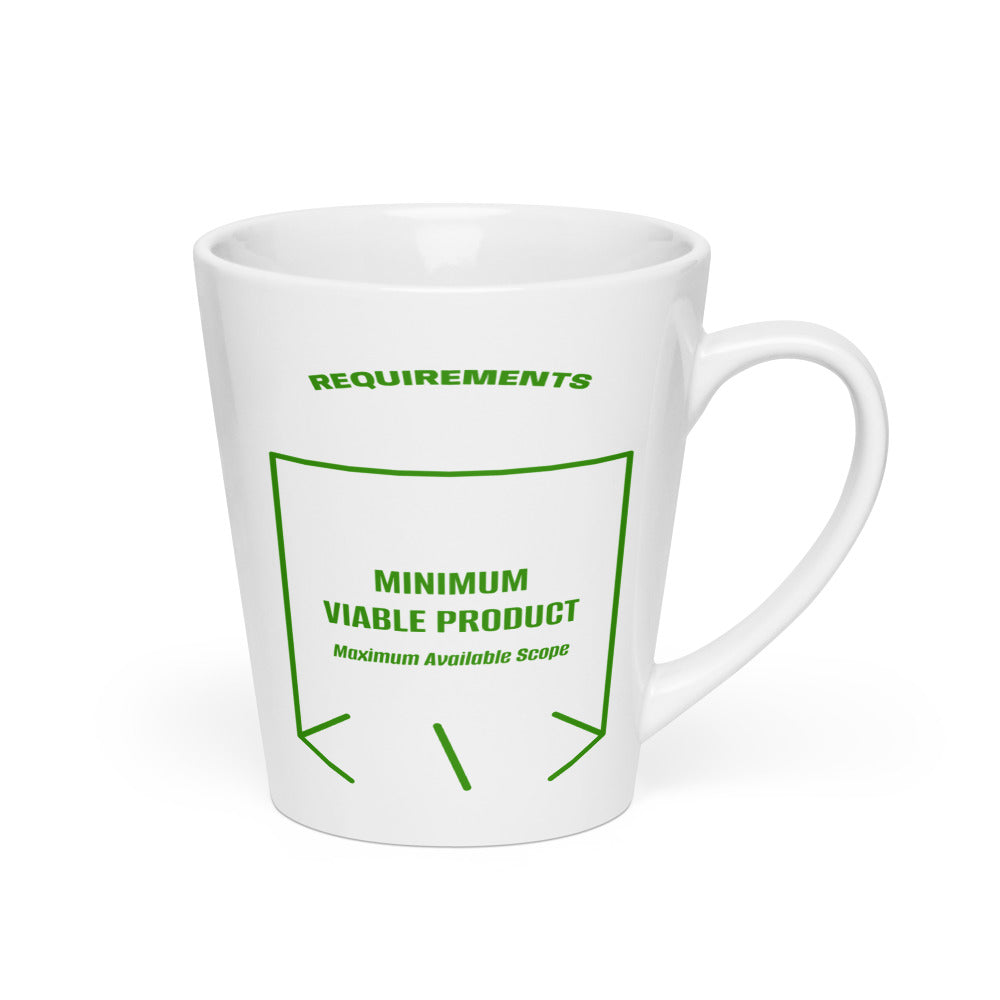 Minimum Viable Product — White Green back mockup (12 oz)