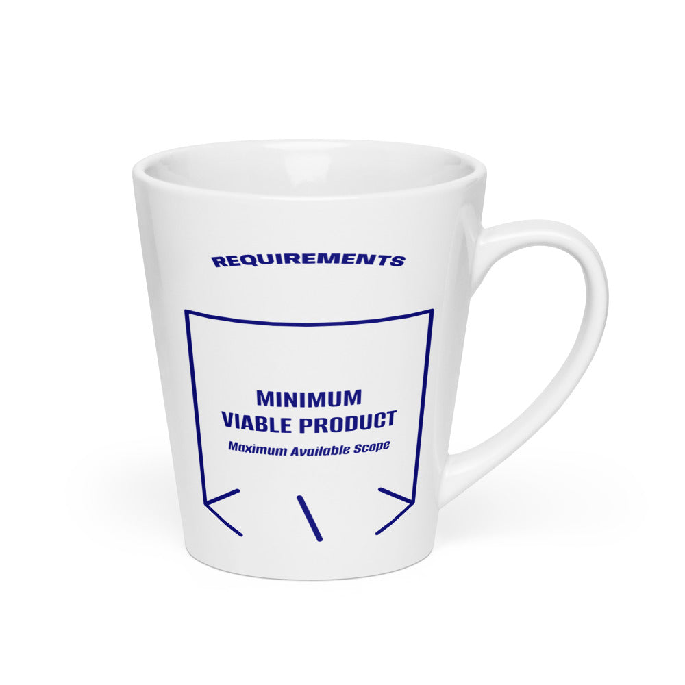 Minimum Viable Product — White Navy back mockup (12 oz)