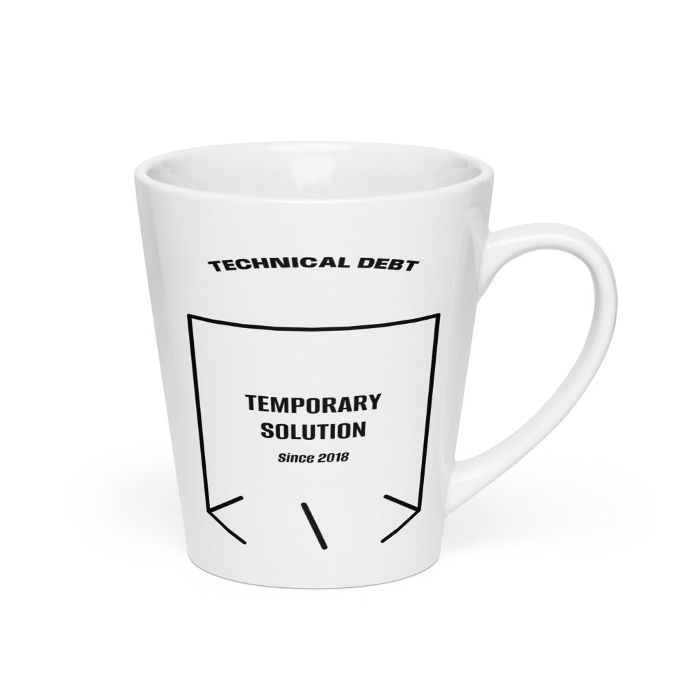 Temporary Solution — White Black back mockup (12 oz)