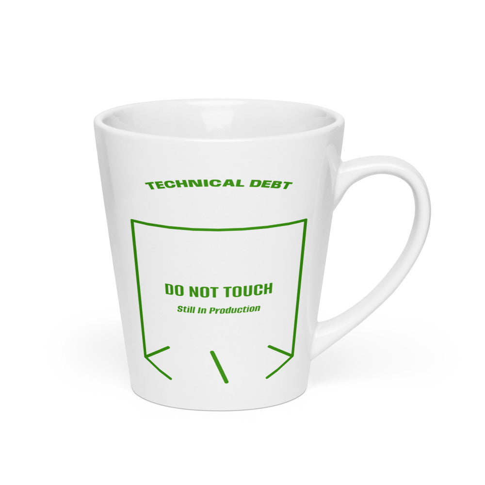 Do Not Touch — White Green back mockup (12 oz)