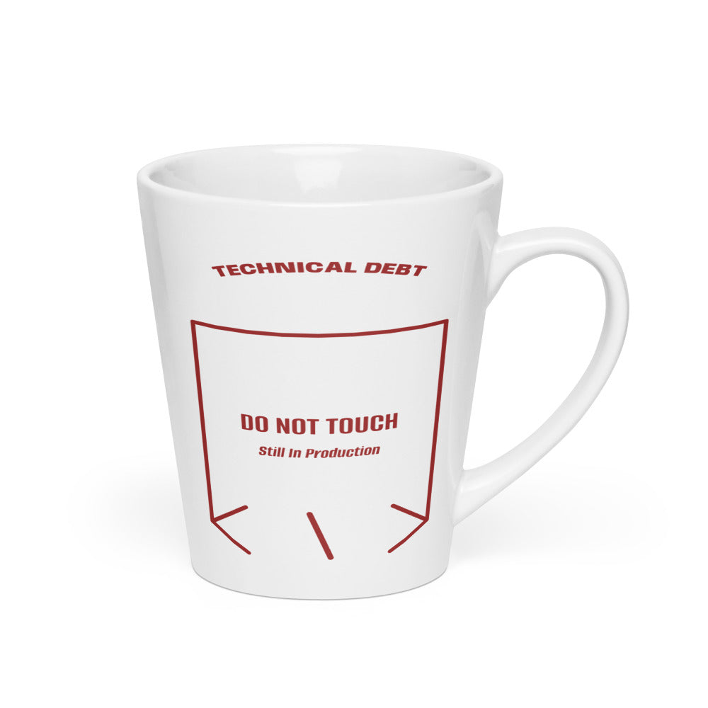 Do Not Touch — White Brown back mockup (12 oz)