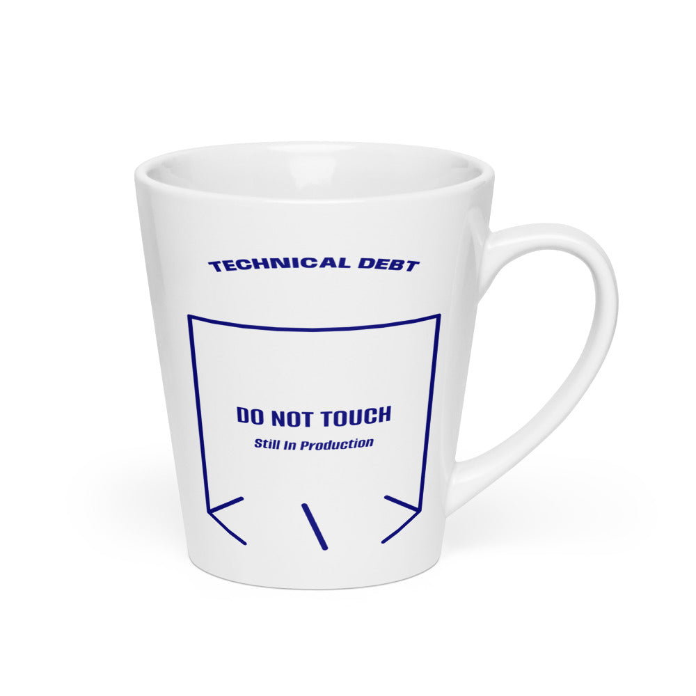 Do Not Touch — White Navy back mockup (12 oz)