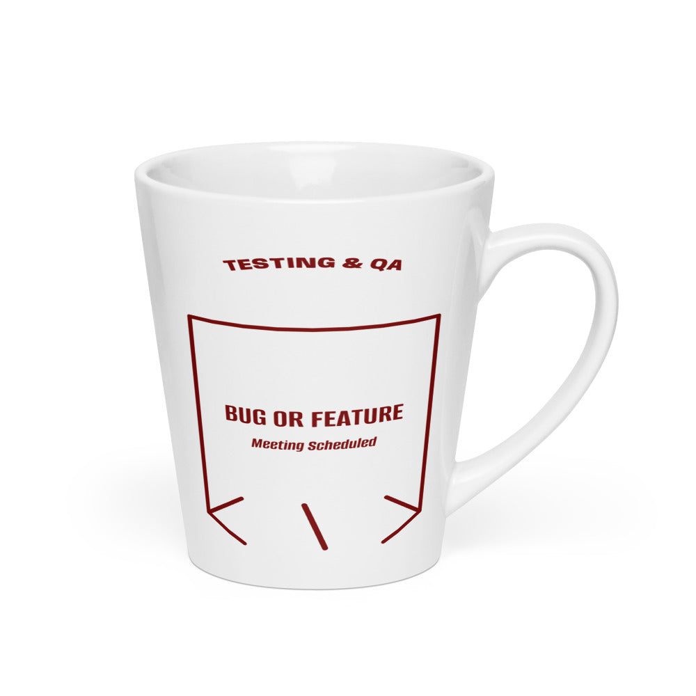 Bug Or Feature — White Maroon back mockup (12 oz)