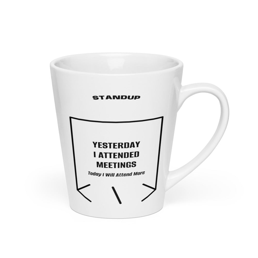 Yesterday I Attended Meetings — White Black back mockup (12 oz)