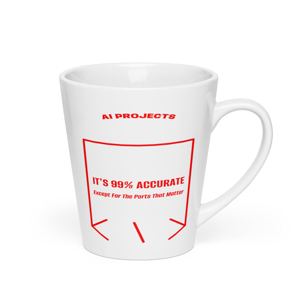It's 99% Accurate — White Red back mockup (12 oz)