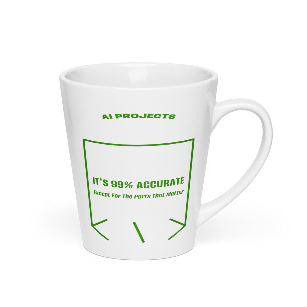 It's 99% Accurate — White Green back mockup (12 oz)