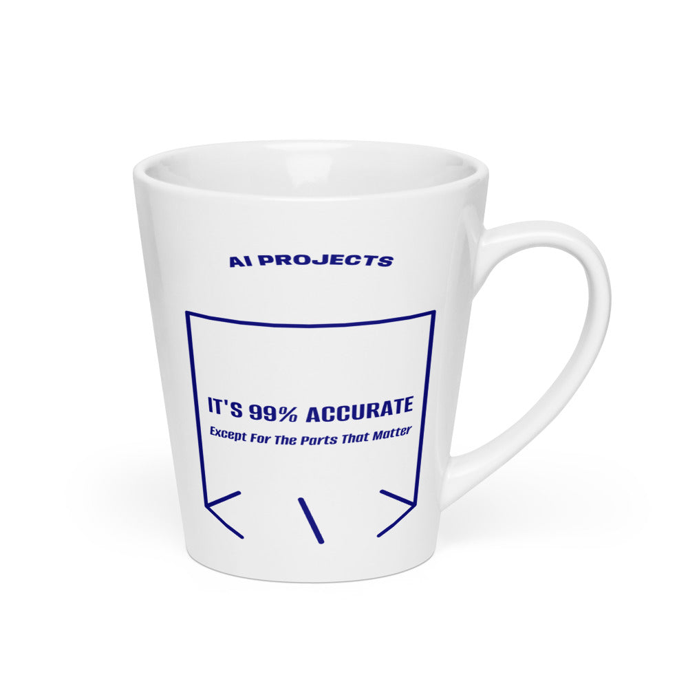 It's 99% Accurate — White Navy back mockup (12 oz)