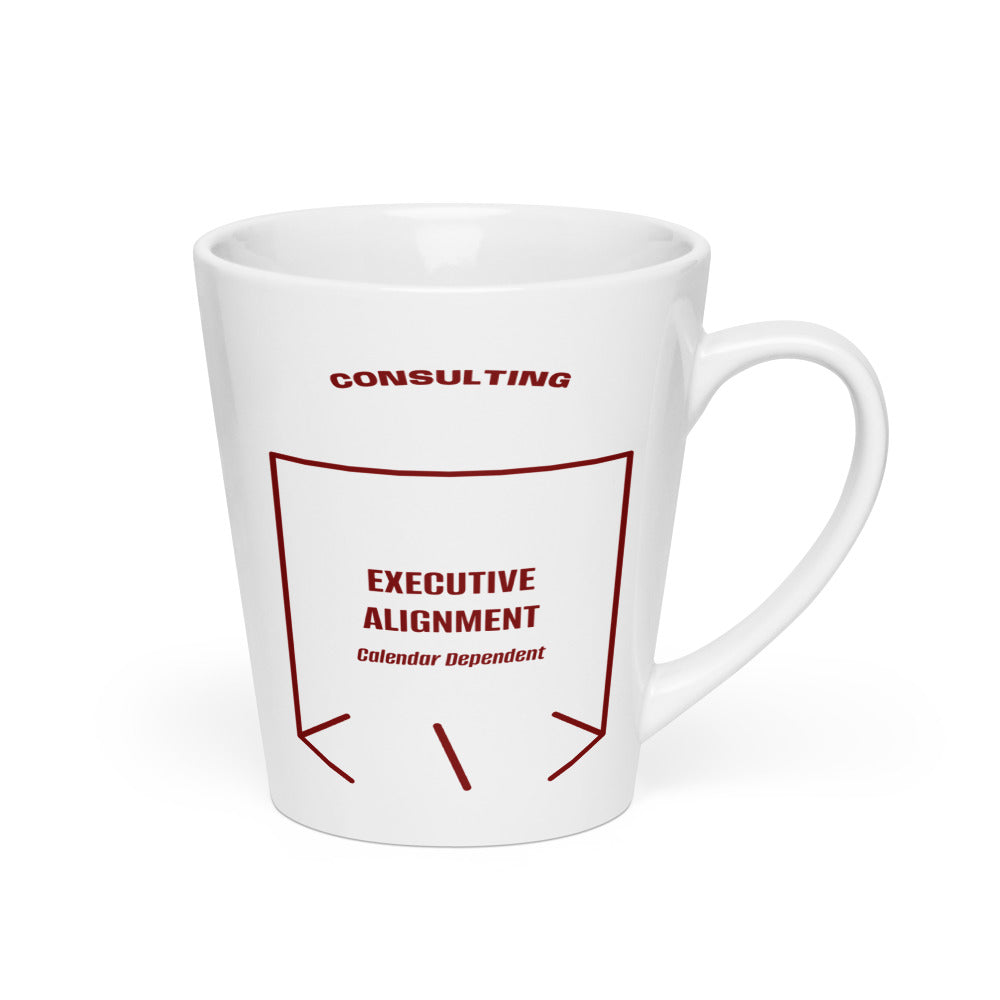 Executive Alignment — White Maroon back mockup (12 oz)