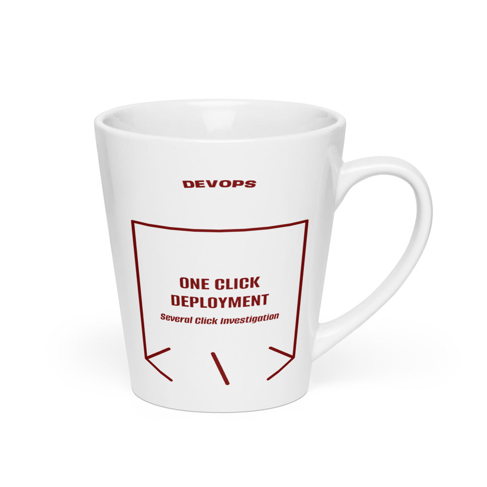One Click Deployment — White Maroon back mockup (12 oz)