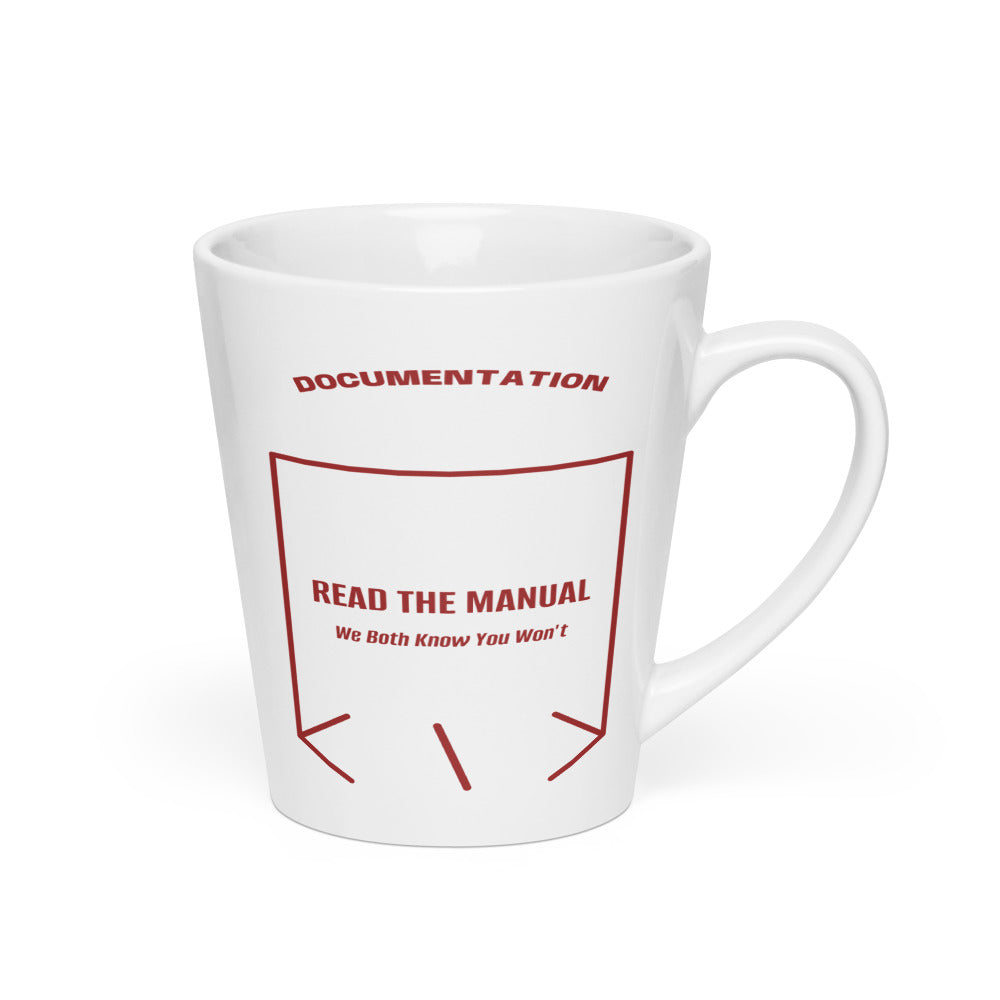 Read The Manual — White Brown back mockup (12 oz)