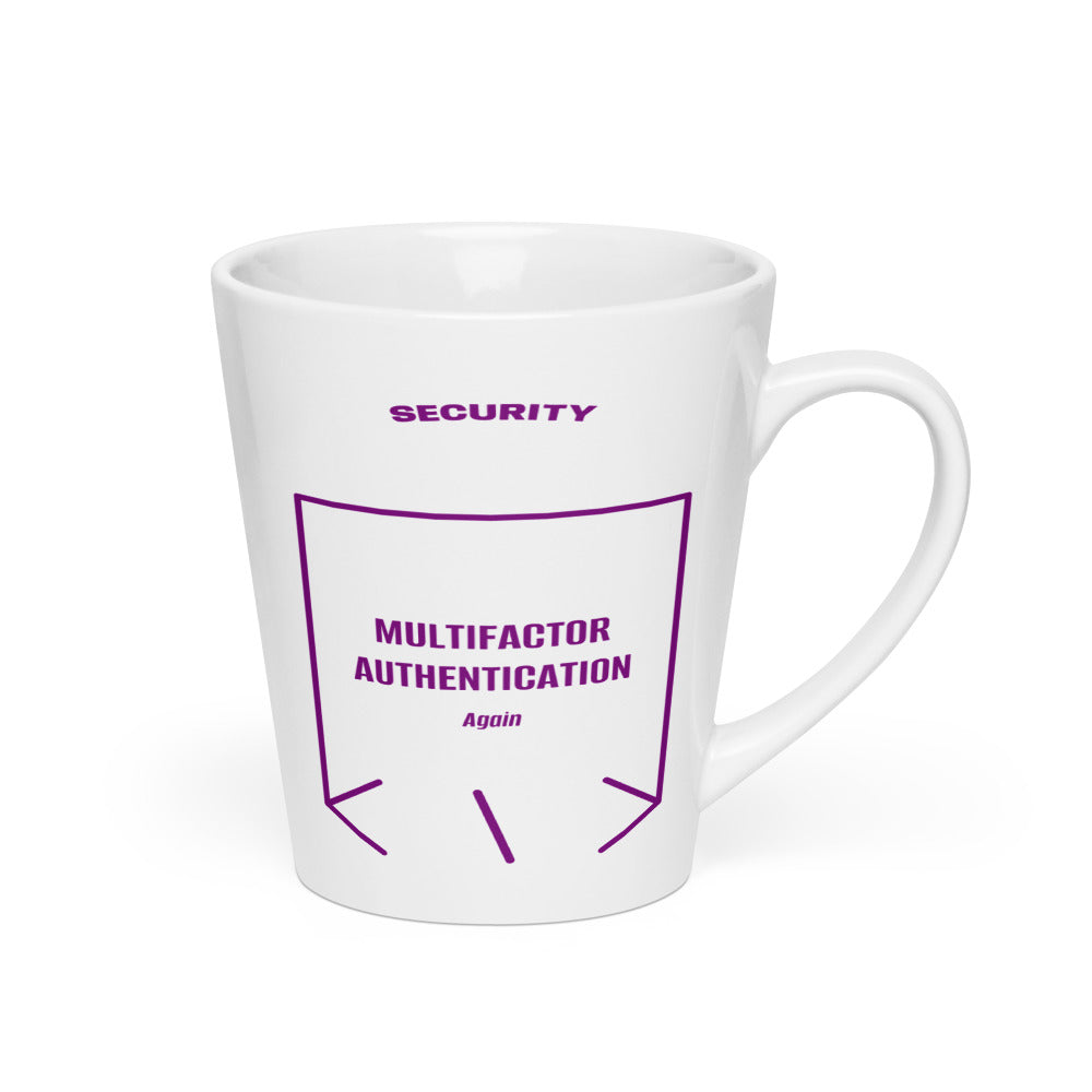 Multifactor Authentication — White Purple back mockup (12 oz)