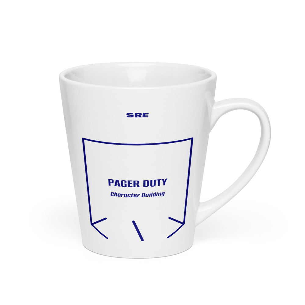 Pager Duty — White Navy back mockup (12 oz)