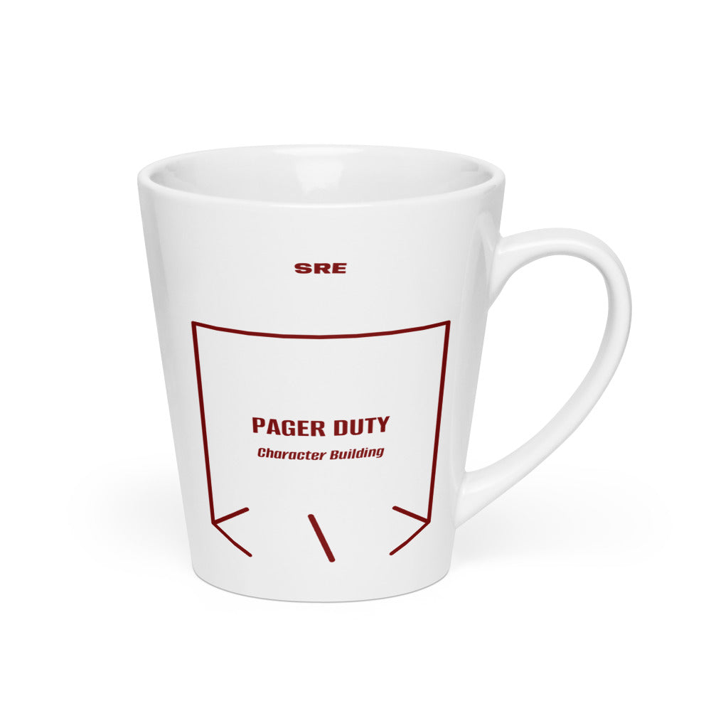 Pager Duty — White Maroon back mockup (12 oz)