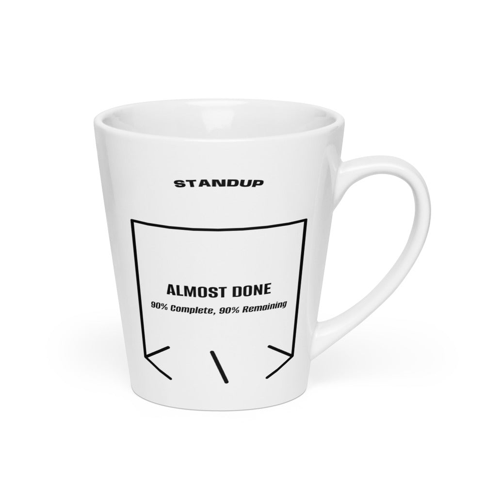 Almost Done — White Black back mockup (12 oz)