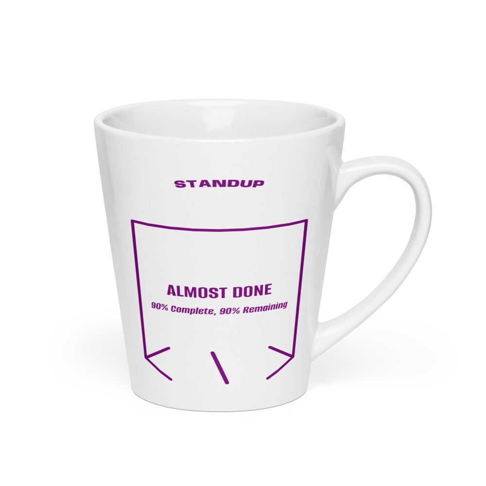 Almost Done — White Purple back mockup (12 oz)
