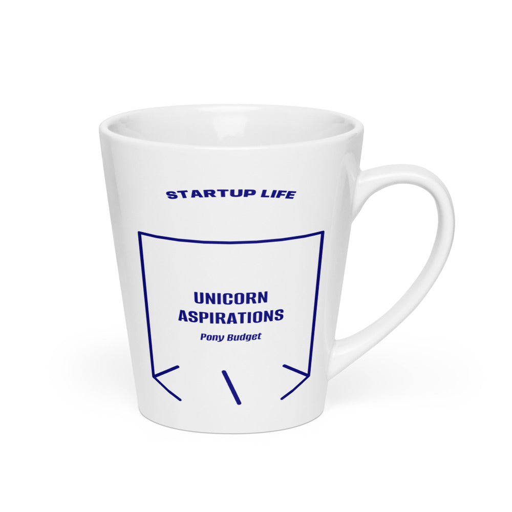 Unicorn Aspirations — White Navy back mockup (12 oz)