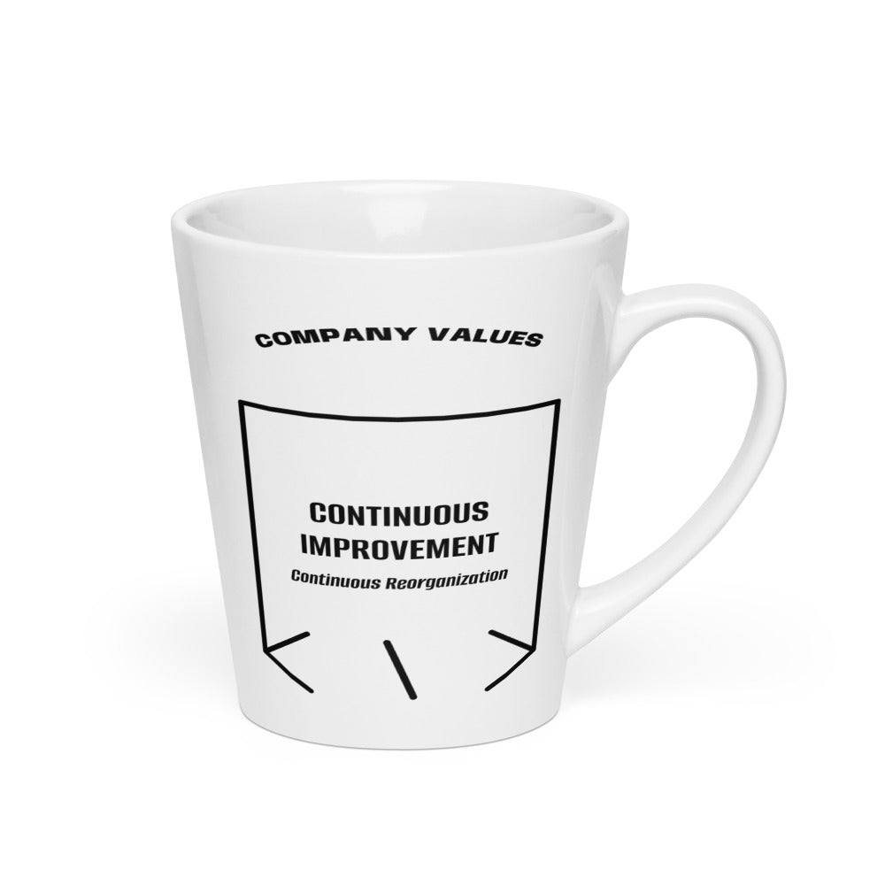 Continuous Improvement — White Black back mockup (12 oz)