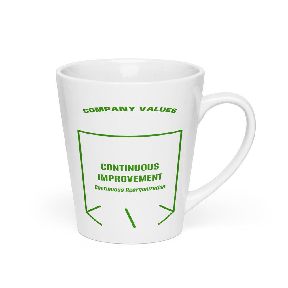 Continuous Improvement — White Green back mockup (12 oz)