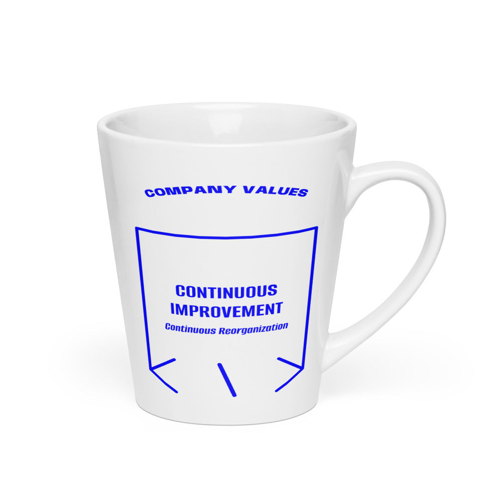Continuous Improvement — White Blue back mockup (12 oz)