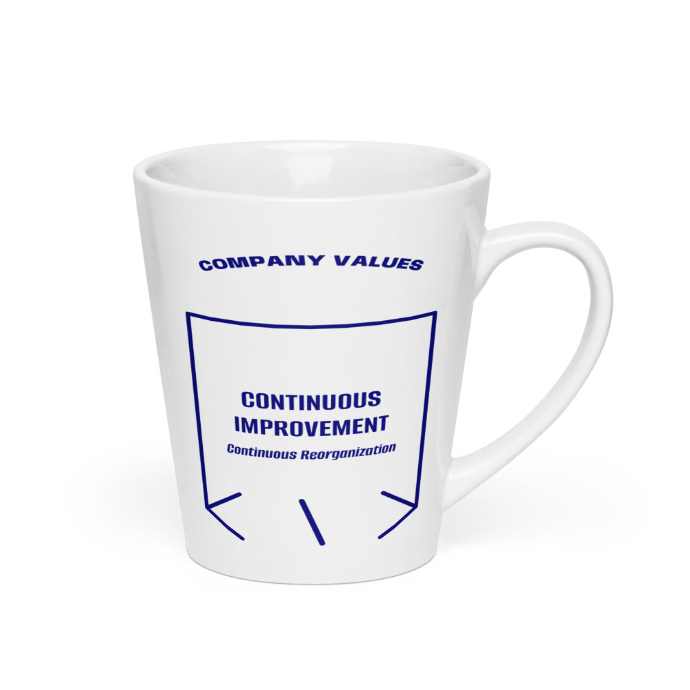 Continuous Improvement — White Navy back mockup (12 oz)