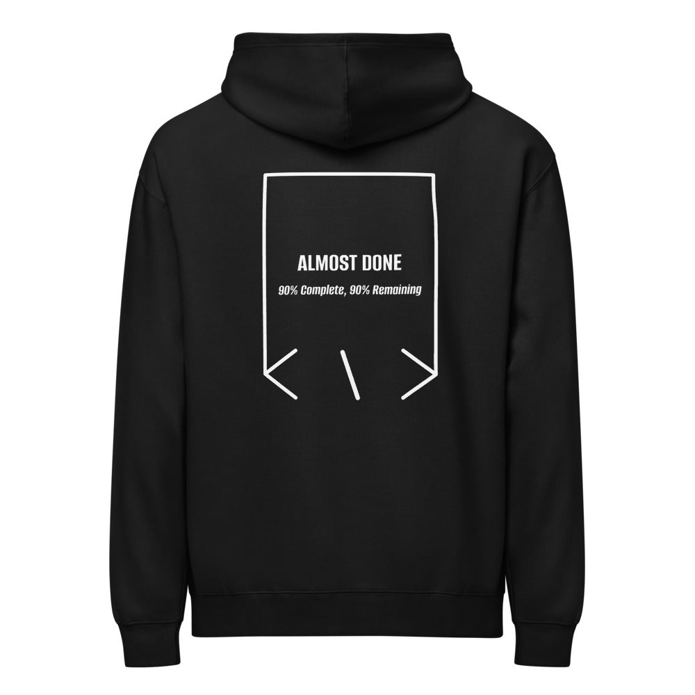 Almost Done — Black White back mockup