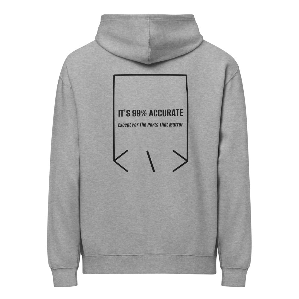 It's 99% Accurate — Carbon Grey Black back mockup