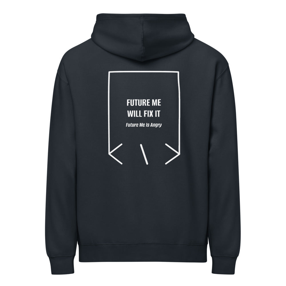 Future Me Will Fix It — Navy Blazer White back mockup