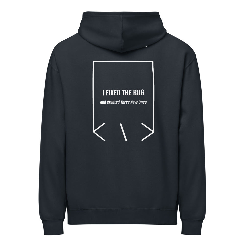 I Fixed The Bug — Navy Blazer White back mockup