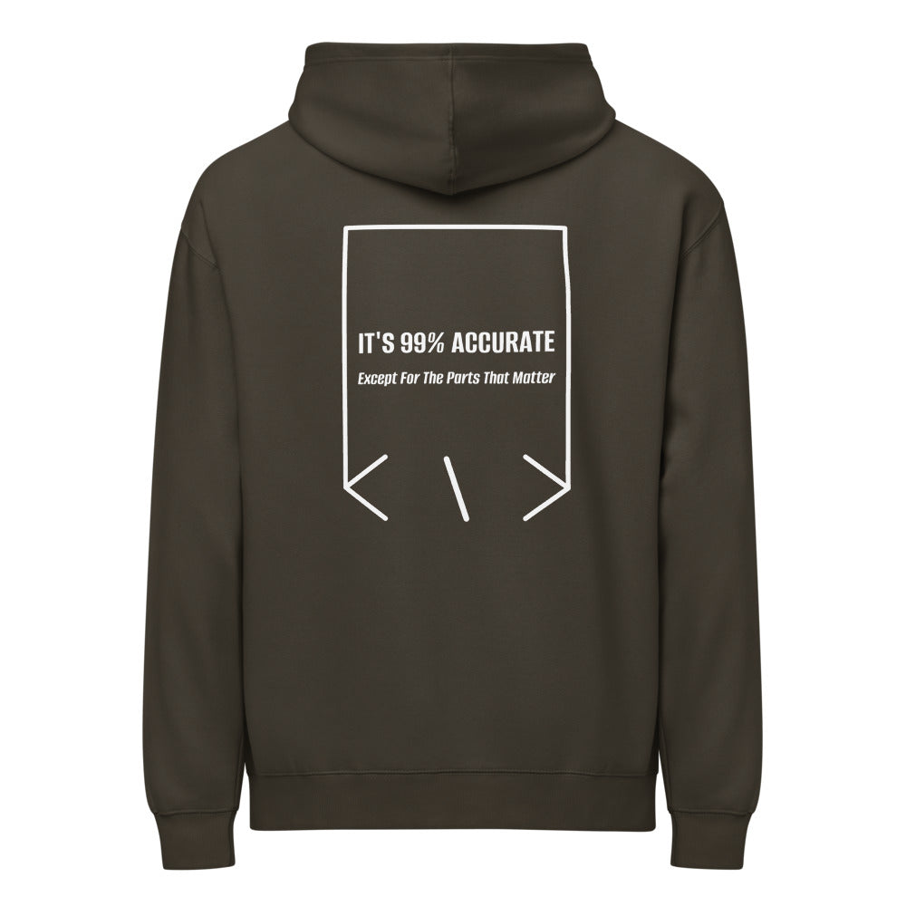 It's 99% Accurate — Vintage Black White back mockup