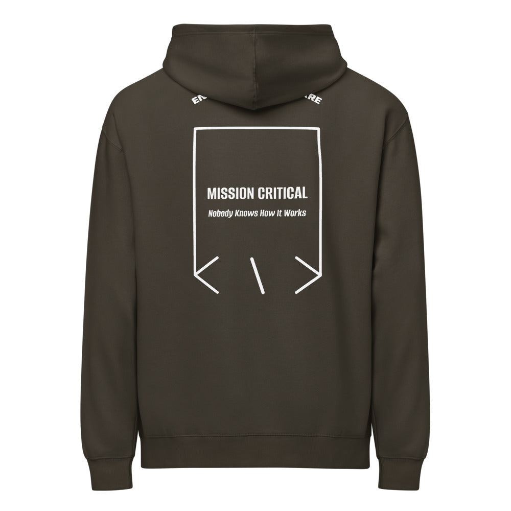 Mission Critical — Vintage Black White back mockup