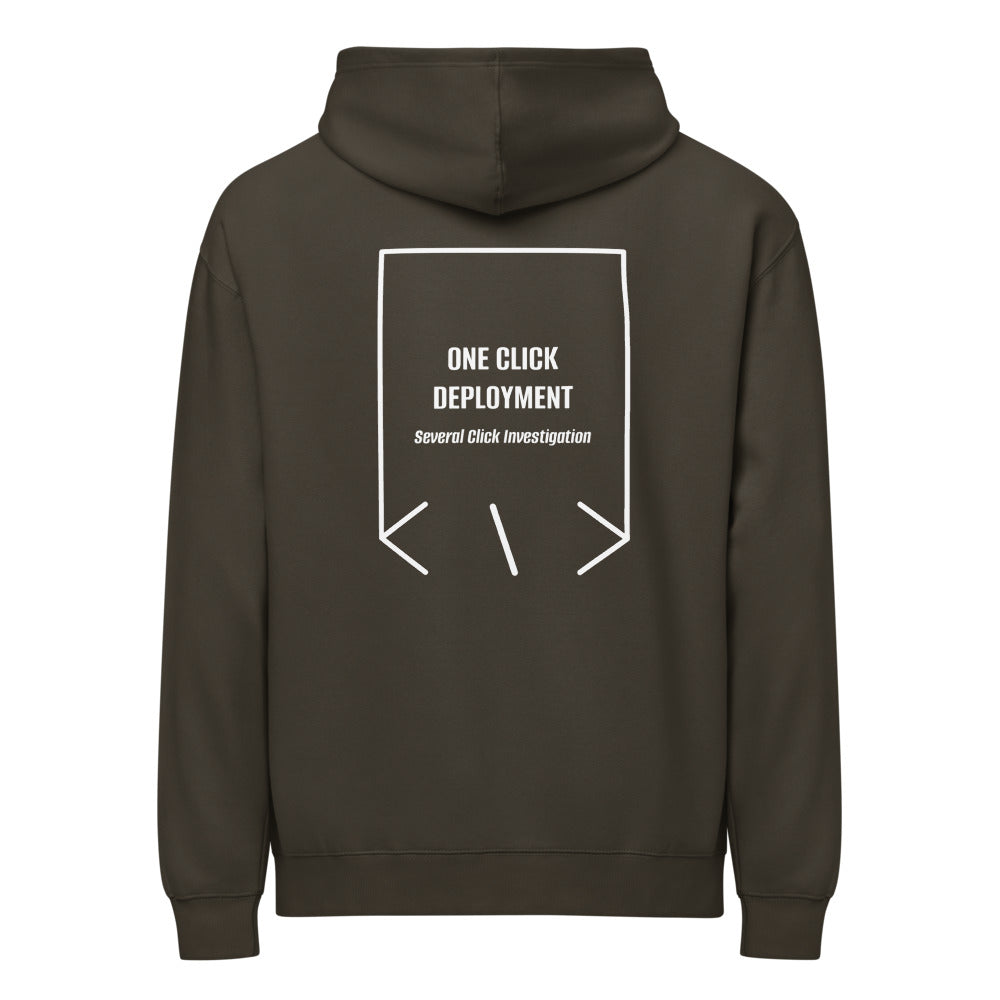 One Click Deployment — Vintage Black White back mockup