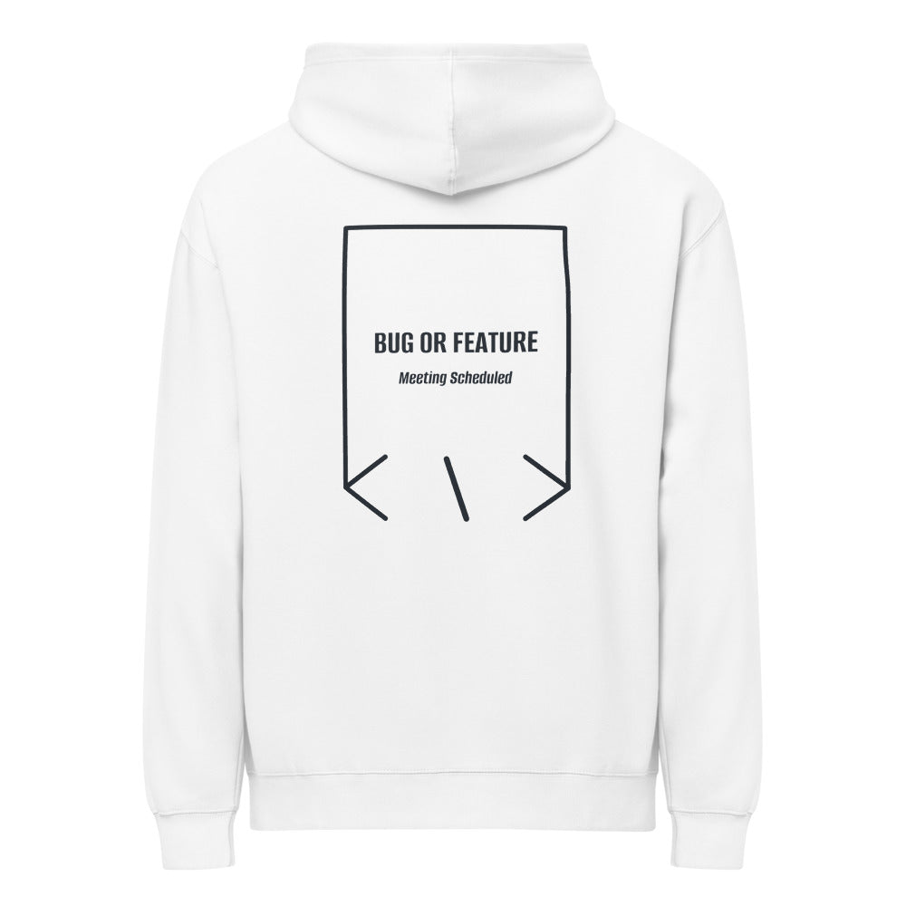 Bug Or Feature — White Navy Blazer back mockup