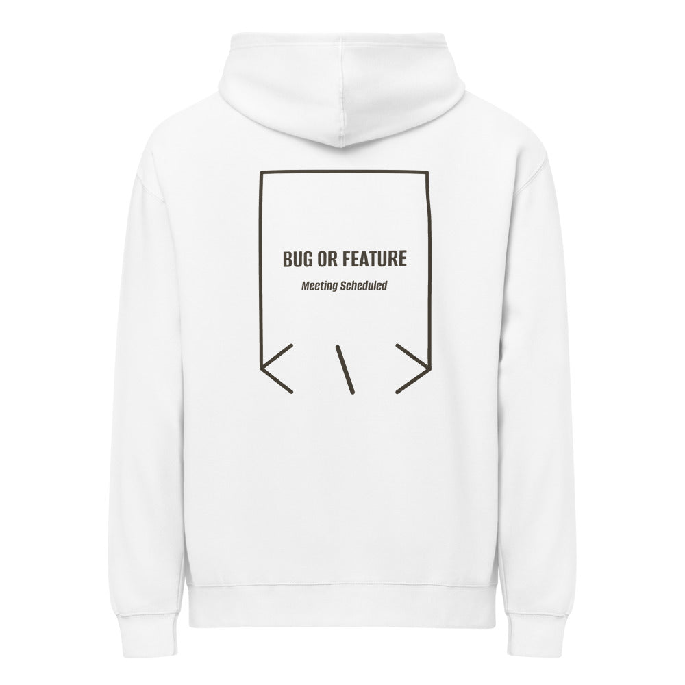Bug Or Feature — White Vintage Black back mockup