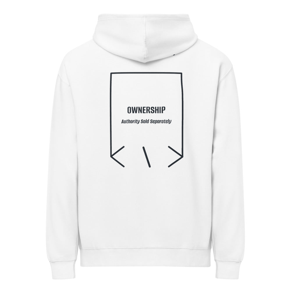 Ownership — White Navy Blazer back mockup