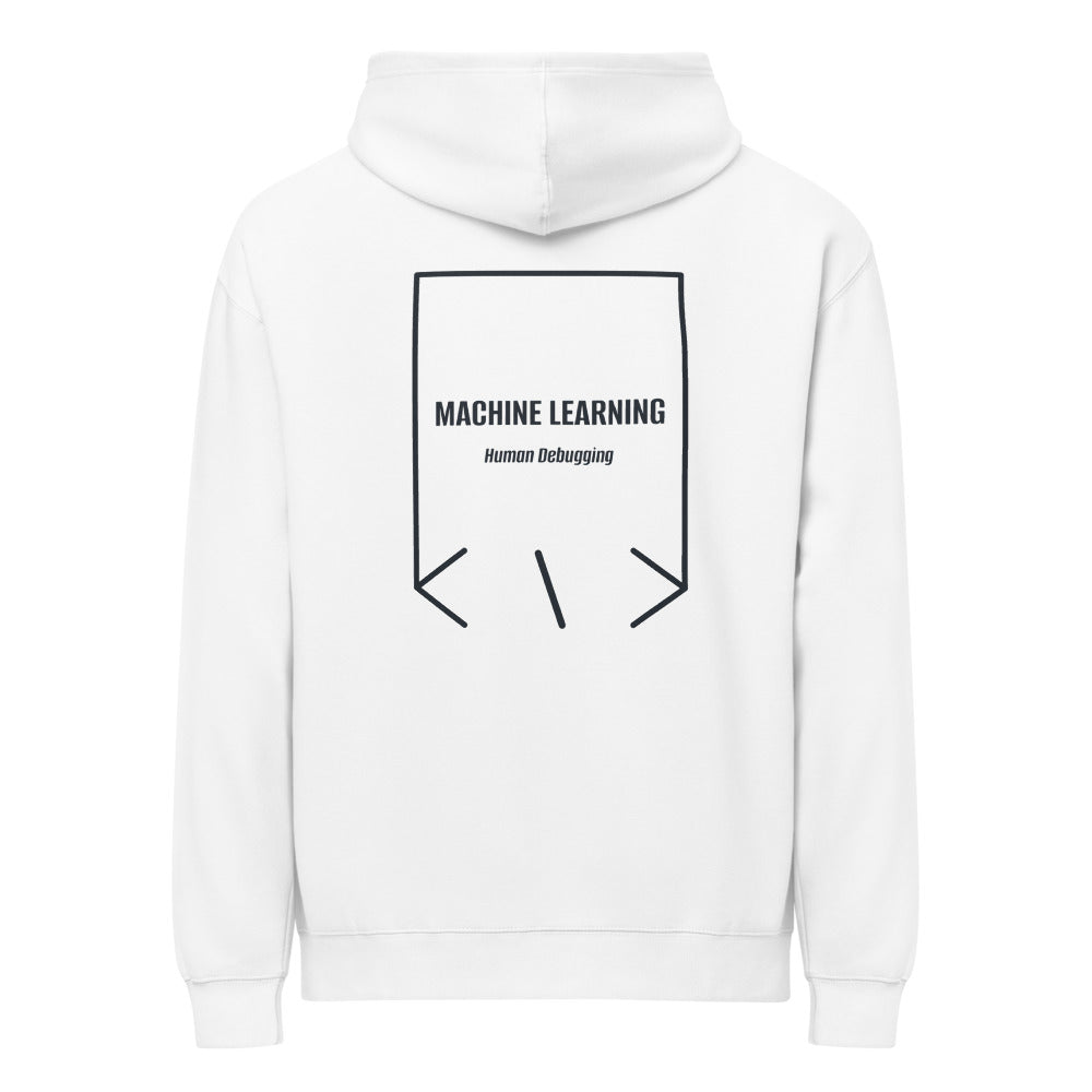 Machine Learning — White Navy Blazer back mockup