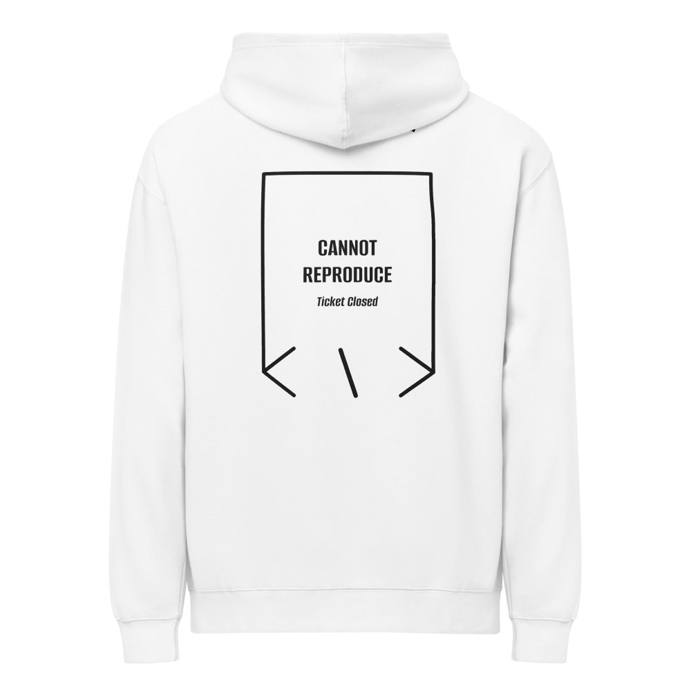 Cannot Reproduce — White Black back mockup