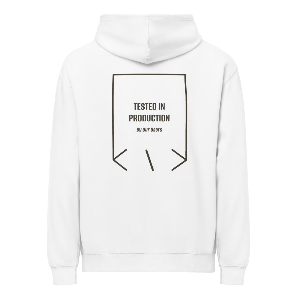 Tested In Production — White Vintage Black back mockup