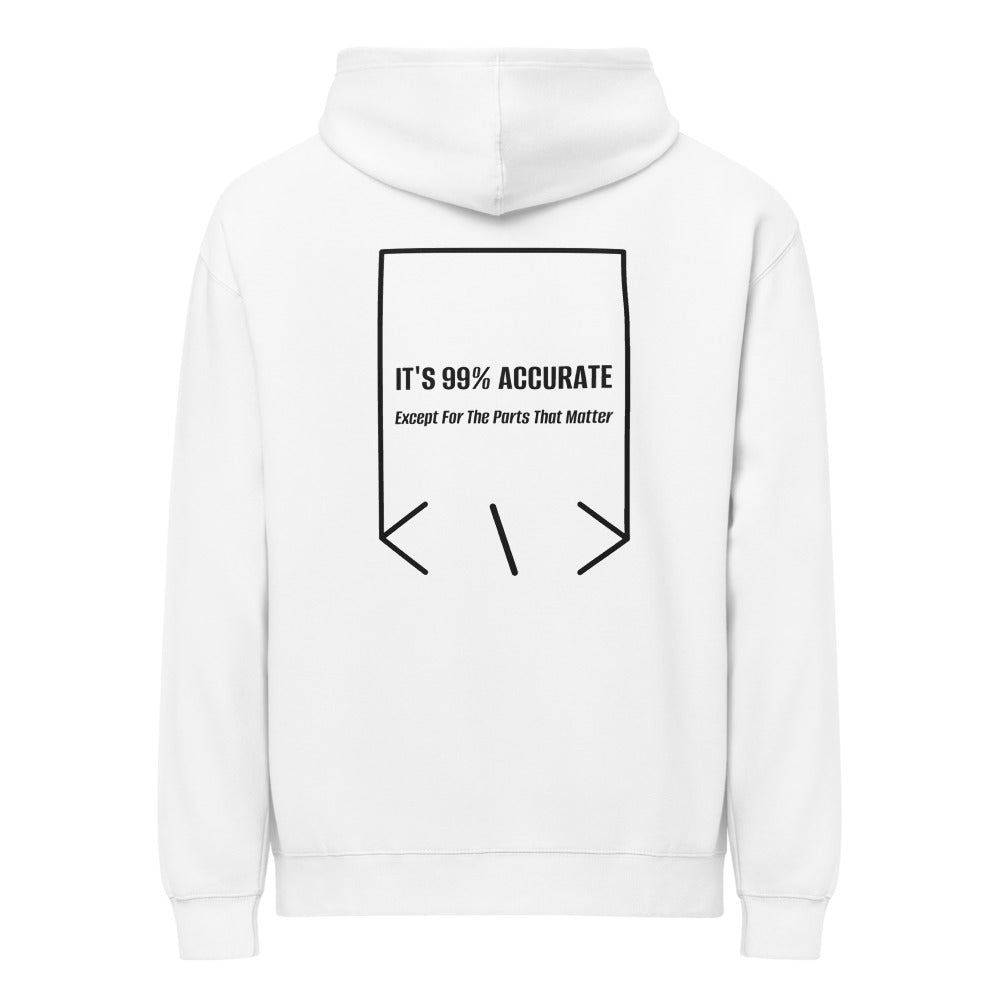 It's 99% Accurate — secondary back mockup