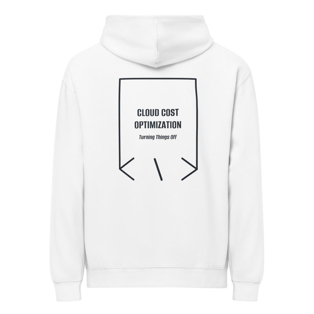Cloud Cost Optimization — White Navy Blazer back mockup