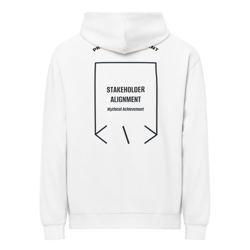 Stakeholder Alignment — White Navy Blazer back mockup