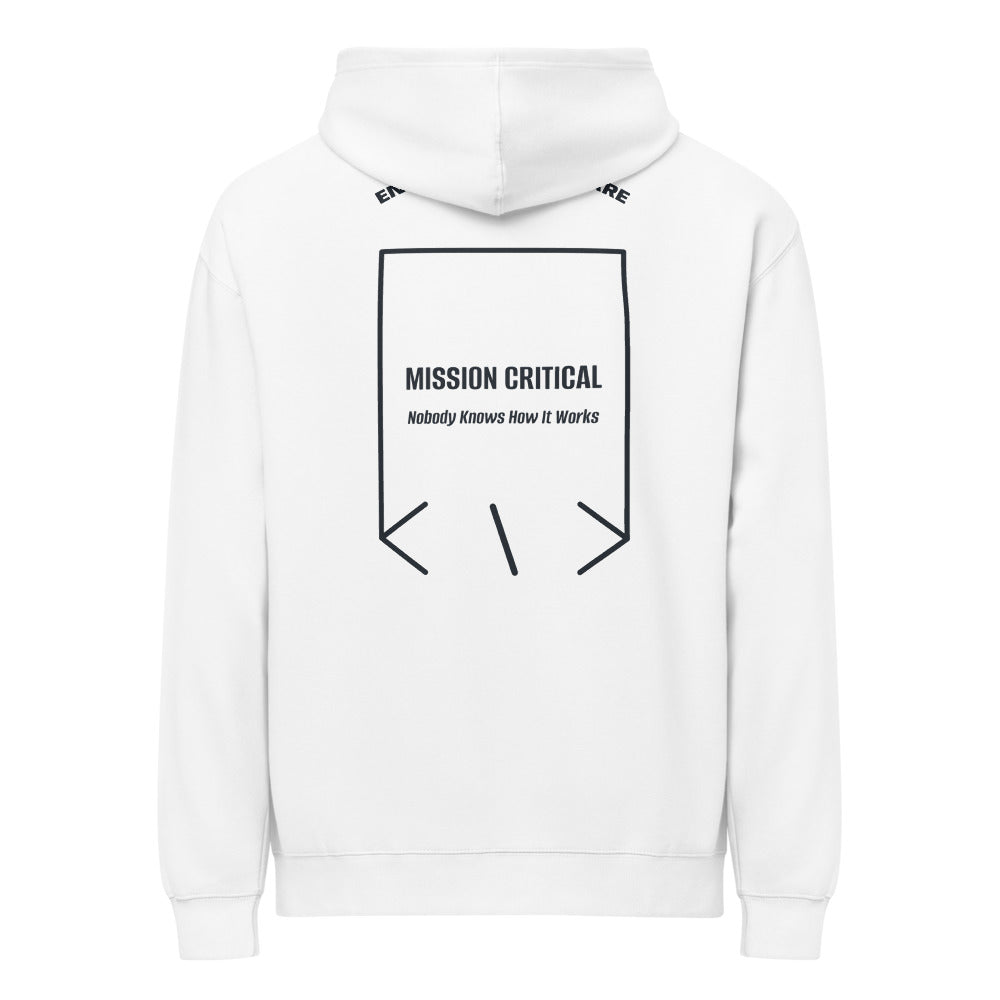 Mission Critical — White Navy Blazer back mockup
