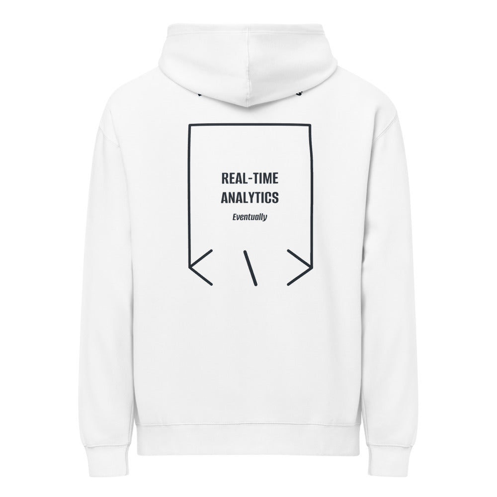 Real-Time Analytics — White Navy Blazer back mockup