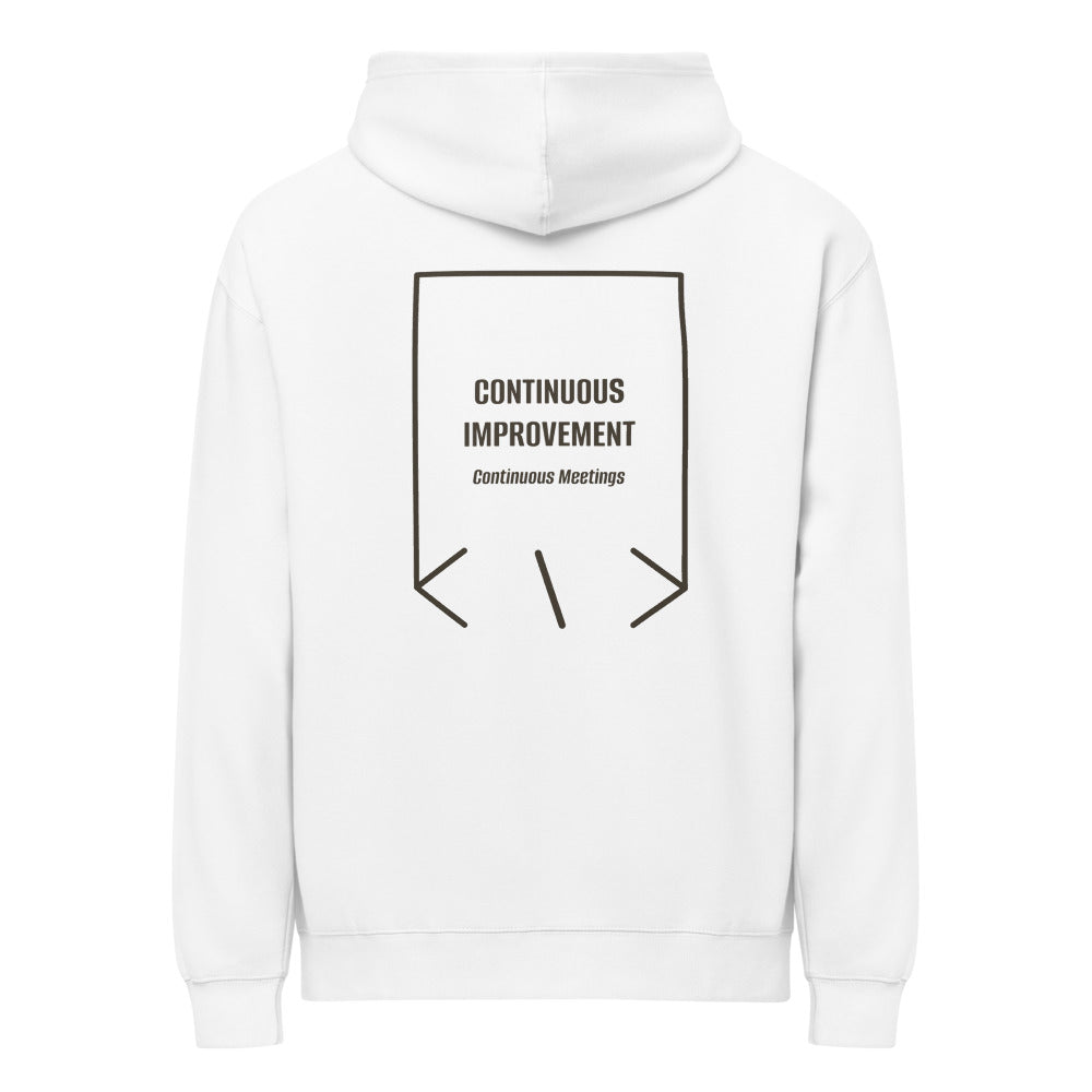 Continuous Improvement — White Vintage Black back mockup