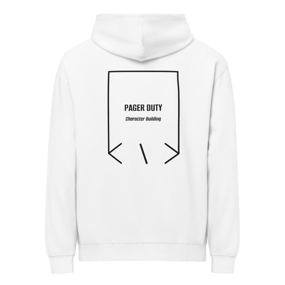 Pager Duty — White Black back mockup