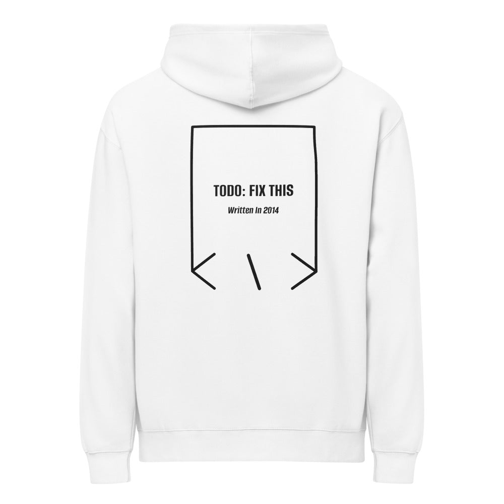 TODO: Fix This — White Black back mockup