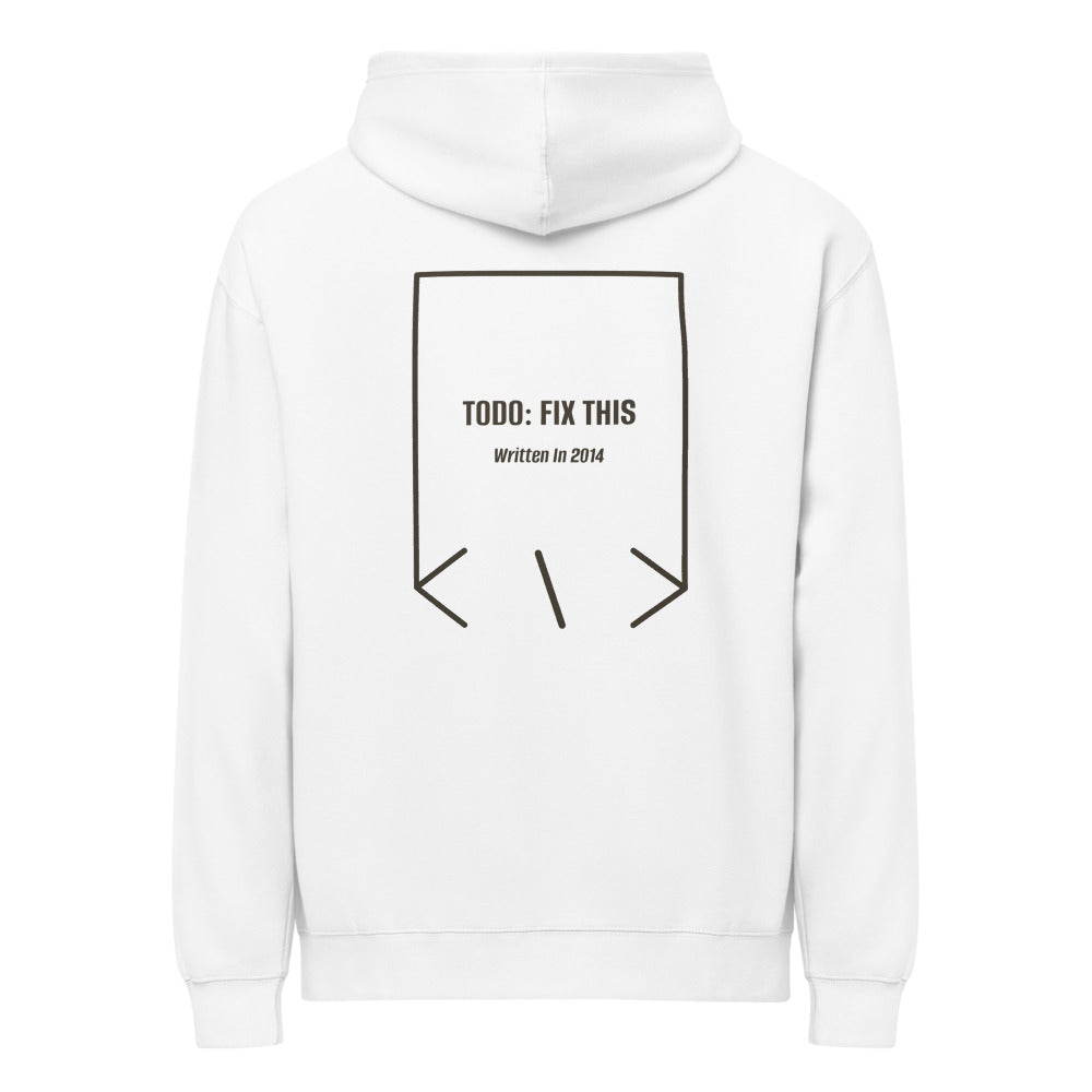 TODO: Fix This — White Vintage Black back mockup