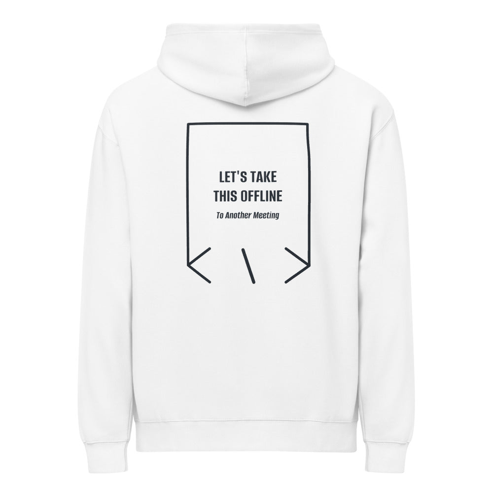 Let's Take This Offline — White Navy Blazer back mockup