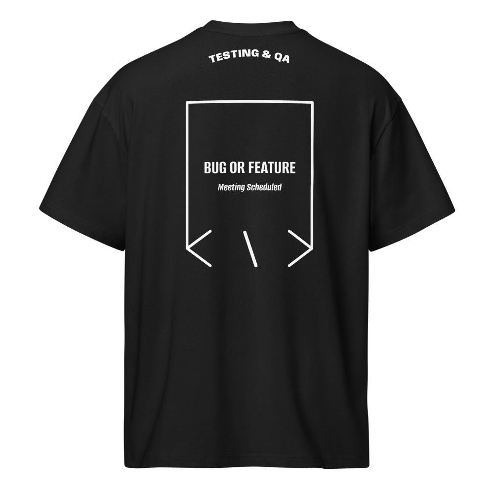 Bug Or Feature — Black White back mockup
