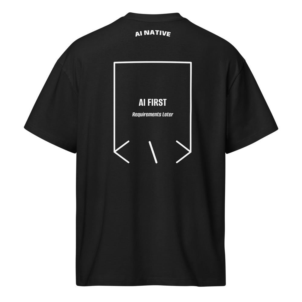 AI First — Black White back mockup