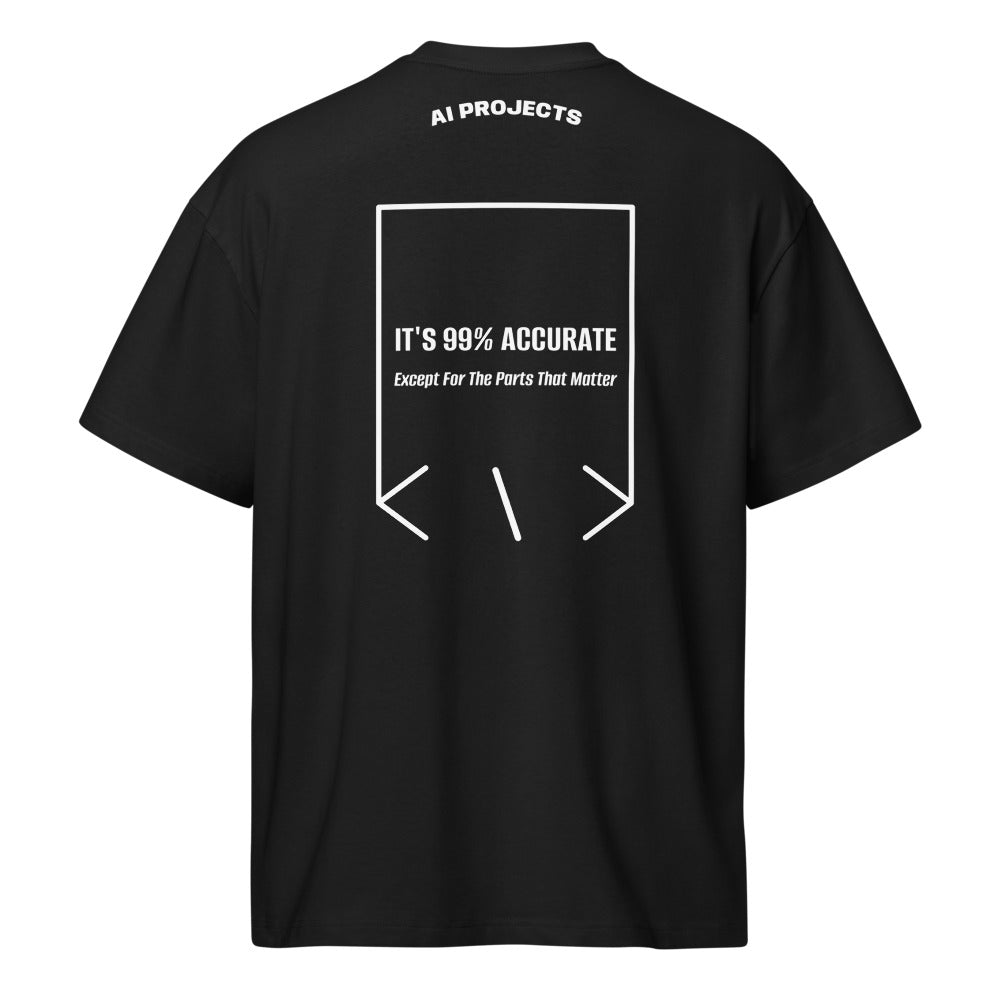 It's 99% Accurate — Black White back mockup